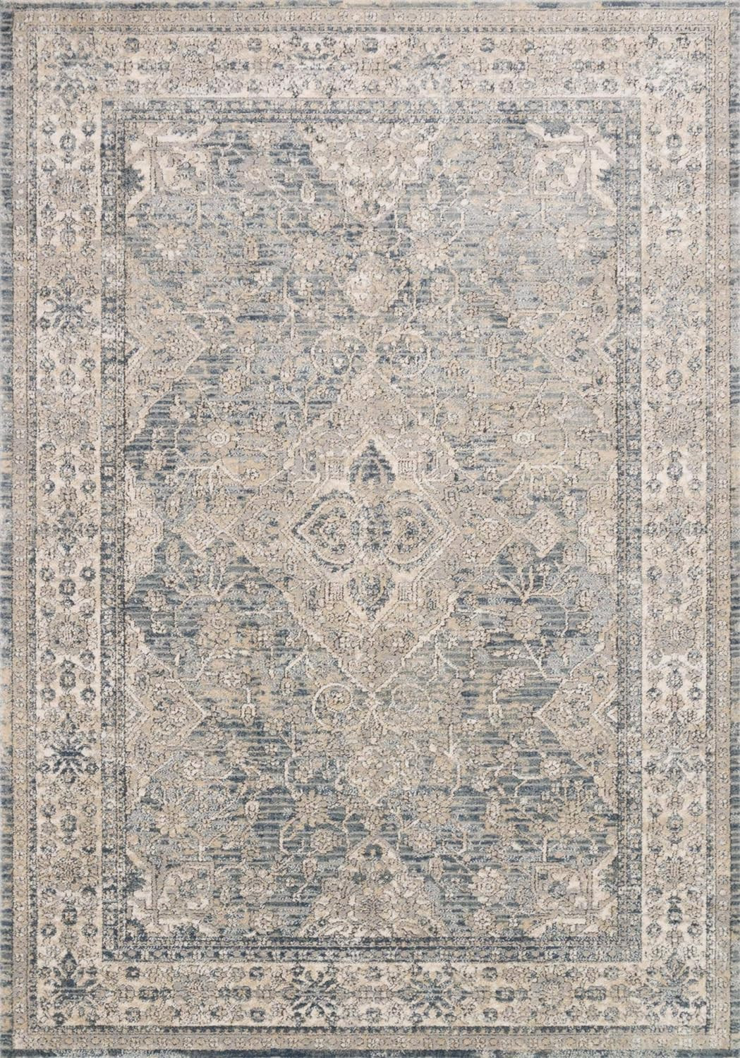 Loloi II Teagan Collection TEA-04 Sky/Natural 9'-9" x 13'-6" Area Rug | Amazon (US)