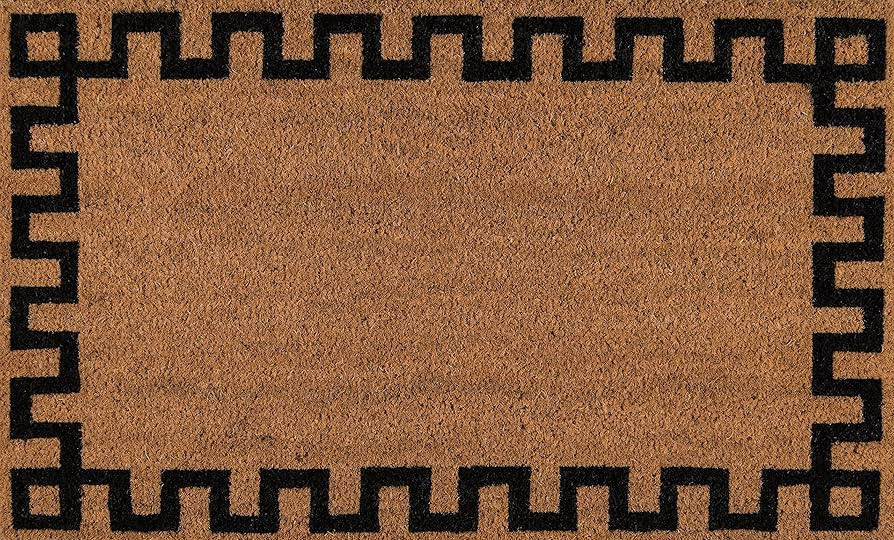Erin Gates by Momeni Park Greek Key Natural Hand Woven Natural Coir Doormat 1'6" X 2'6" | Amazon (US)