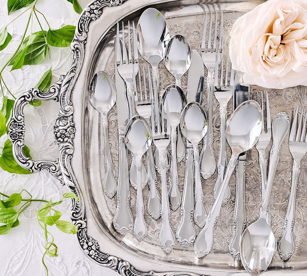 LoveShackFancy 5-Piece Stainless Steel Flatware Set | Pottery Barn (US)