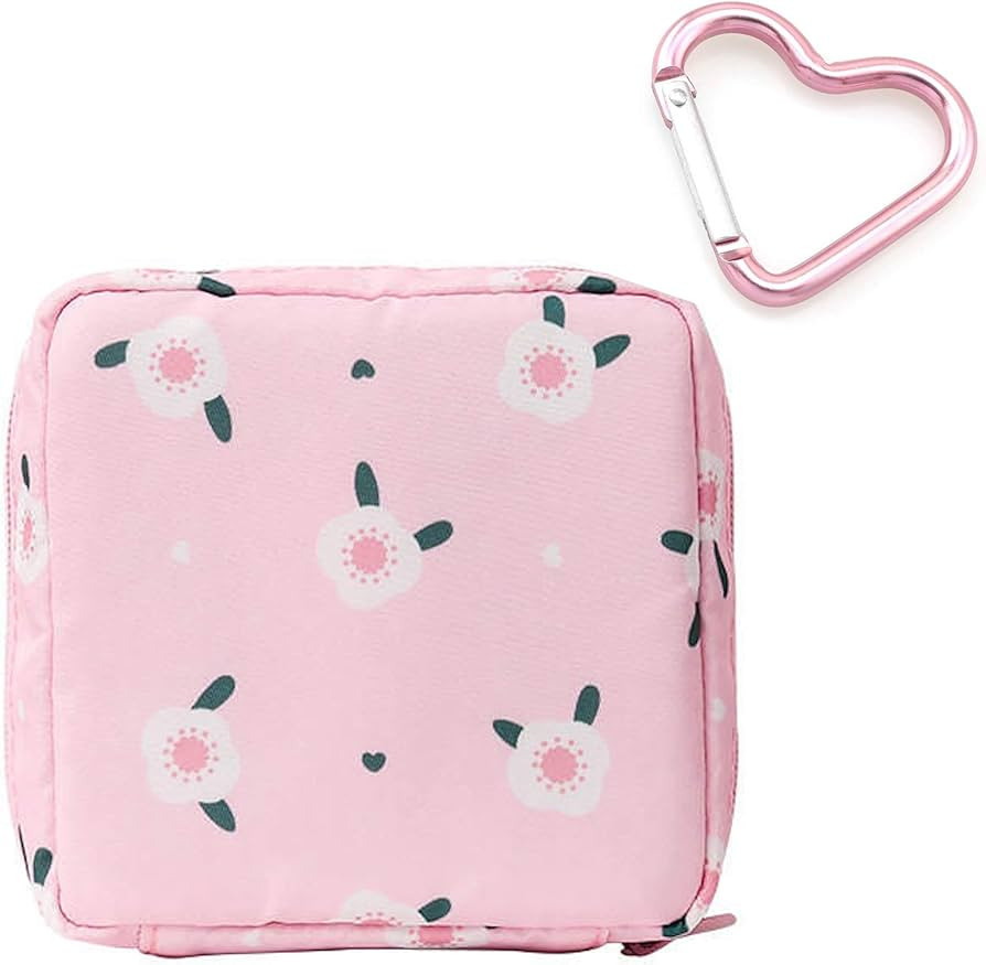 Storage Bag for Sanitary Napkin Pads | Portable for Women Girls | Made of Nylon + Washable + Wate... | Amazon (US)