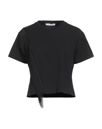 Caractère Woman T-shirt Black Size S Cotton, Polyamide, Elastane | YOOX (US)