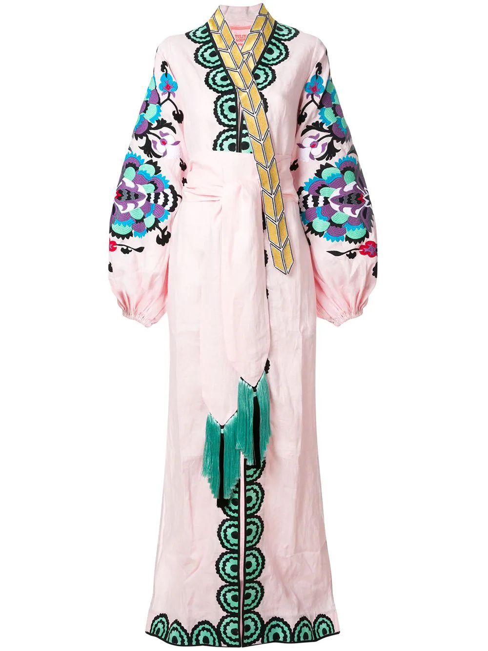 Yuliya Magdych Favourite Wife embroidered dress - Pink & Purple | FarFetch US