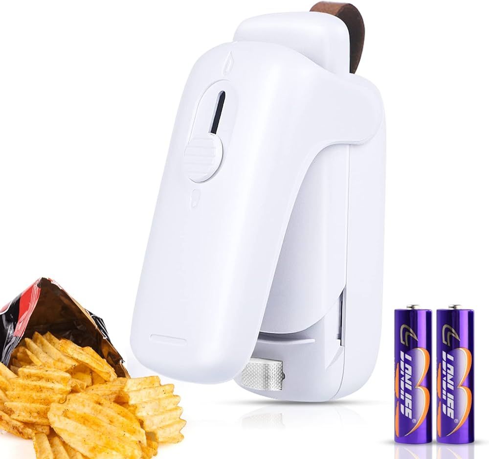 EZCO Bag Sealer Mini, 2-in-1 Handheld Heat Vacuum Sealer & Cutter, Portable Food Saver for Plasti... | Amazon (US)