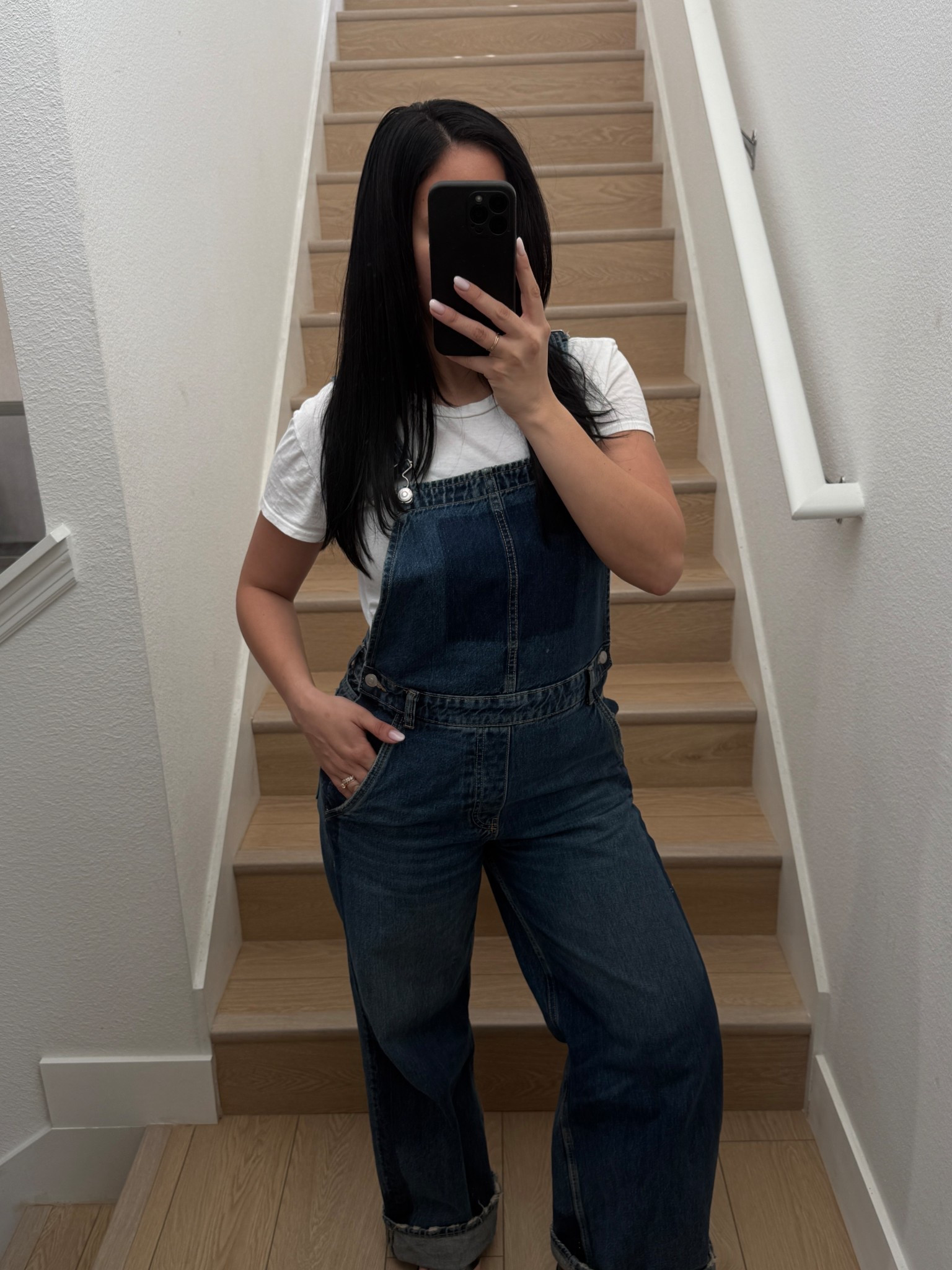 @Aritzia top ( small ) 
@Zara overalls ( medium ) 

#LTKSeasonal #LTKmomlife #LTKootd
