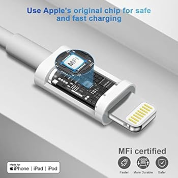 iPhone 14 13 12 Fast Charger [Apple MFi Certified] 20W PD USB C Wall Charger with 6FT Lightning C... | Amazon (US)