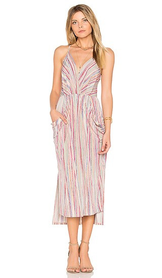 BCBGeneration Draped Midi Dress in Multi | Revolve Clothing