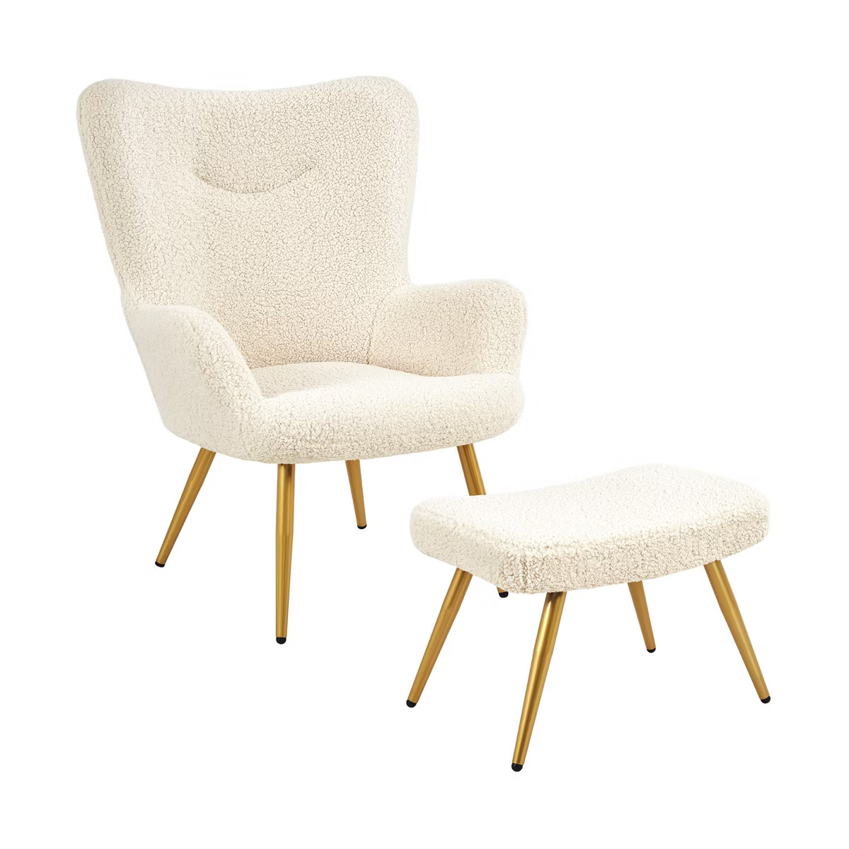 Yaheetech Accent Chair and Ottoman Set with Footstool | Target