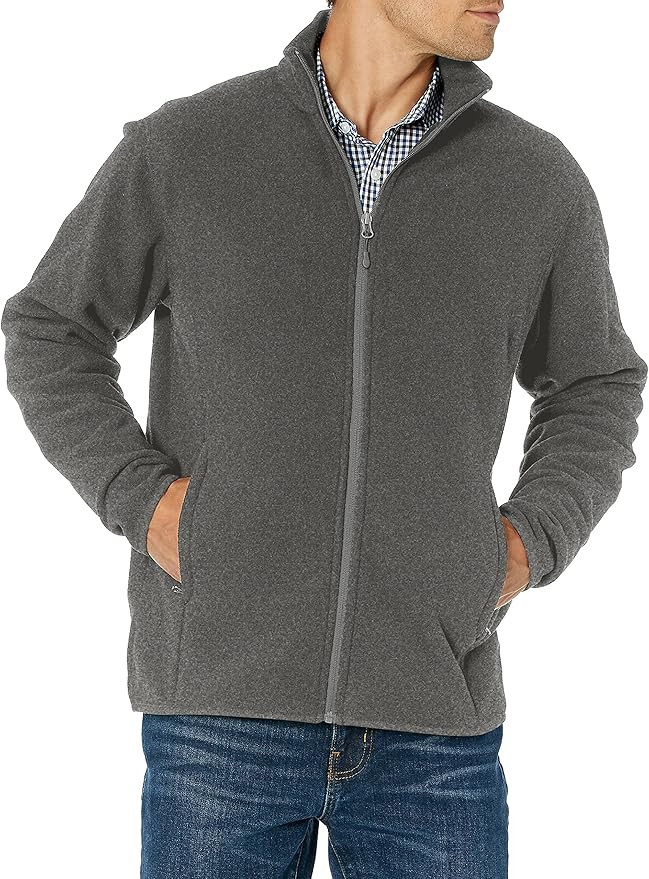 Amazon Essentials Men's Full-Zip Polar Fleece Jacket | Amazon (US)