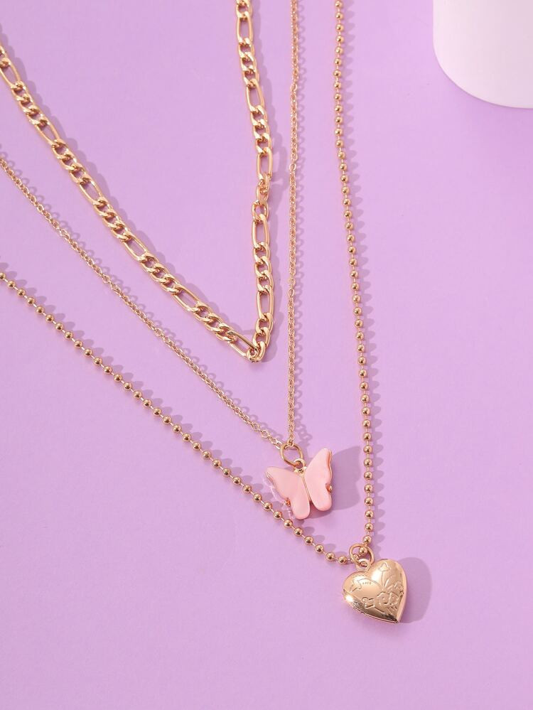 $2.10            
      Butterfly Decor Layered Necklace
       
              
                $... | SHEIN