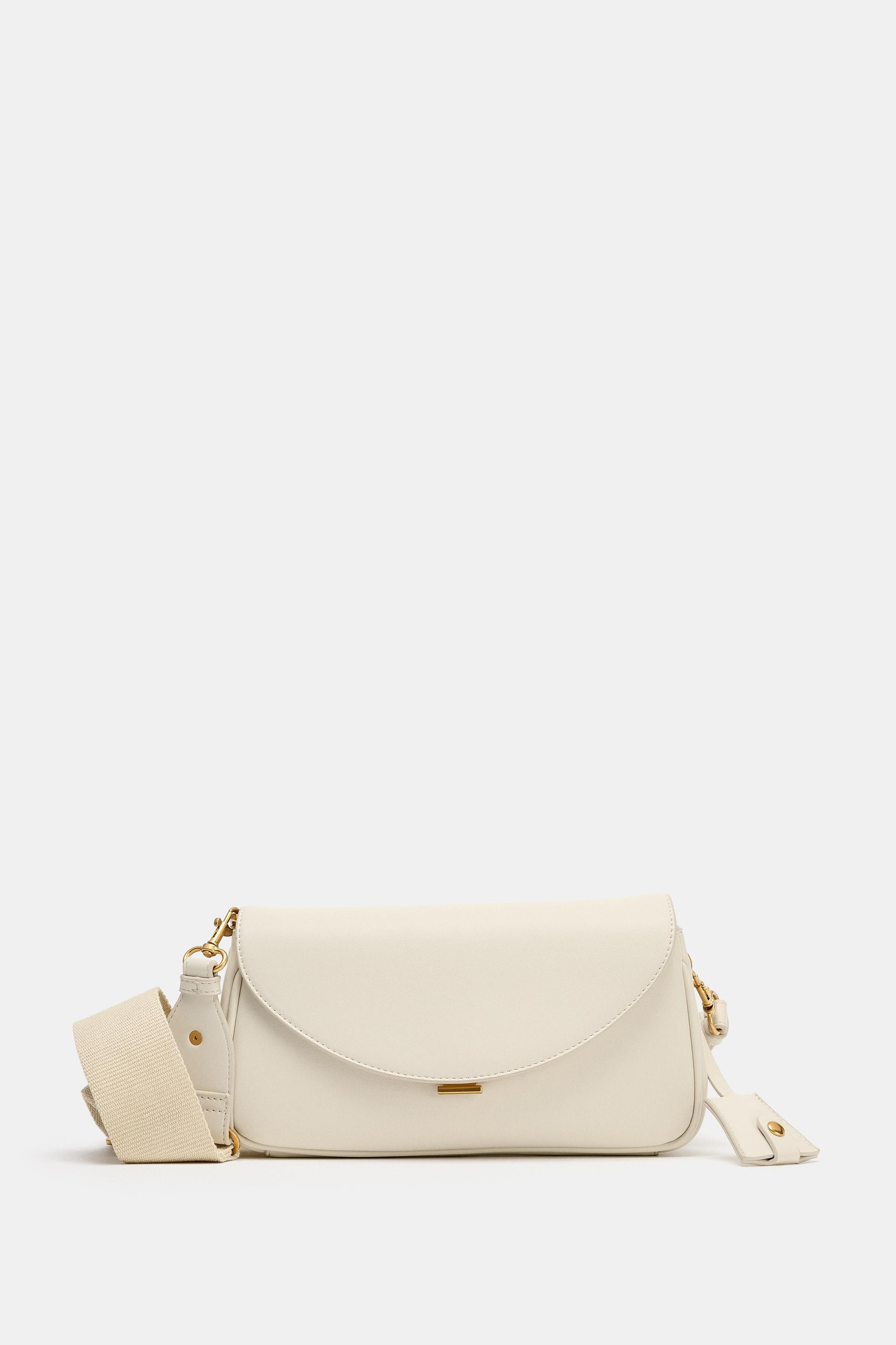 Zara - Long Crossbody Bag - Ecru - One Size Only - Woman | Zara US