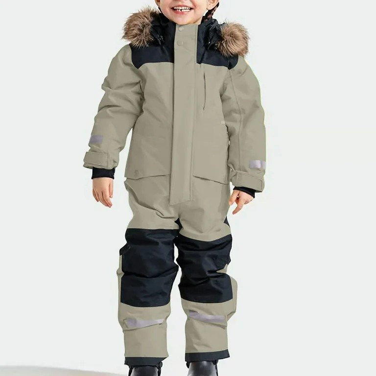 1-15Years Toddler Snowsuit Kids Ski Suit Baby Winter Coat Kids Girls Boys Colorful Siamese Snowsu... | Walmart (US)