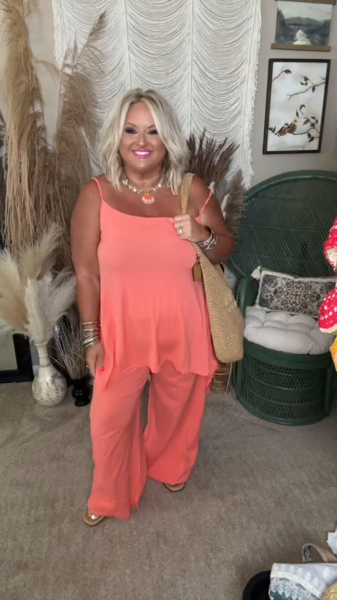 Cute and comfy and perfect for the beach! I’m wearing an XL in the set. I couldn’t find the Coach Brooklyn anywhere! It must be sold out...

#LTKStyleTip #LTKShoeCrush #LTKSeasonal