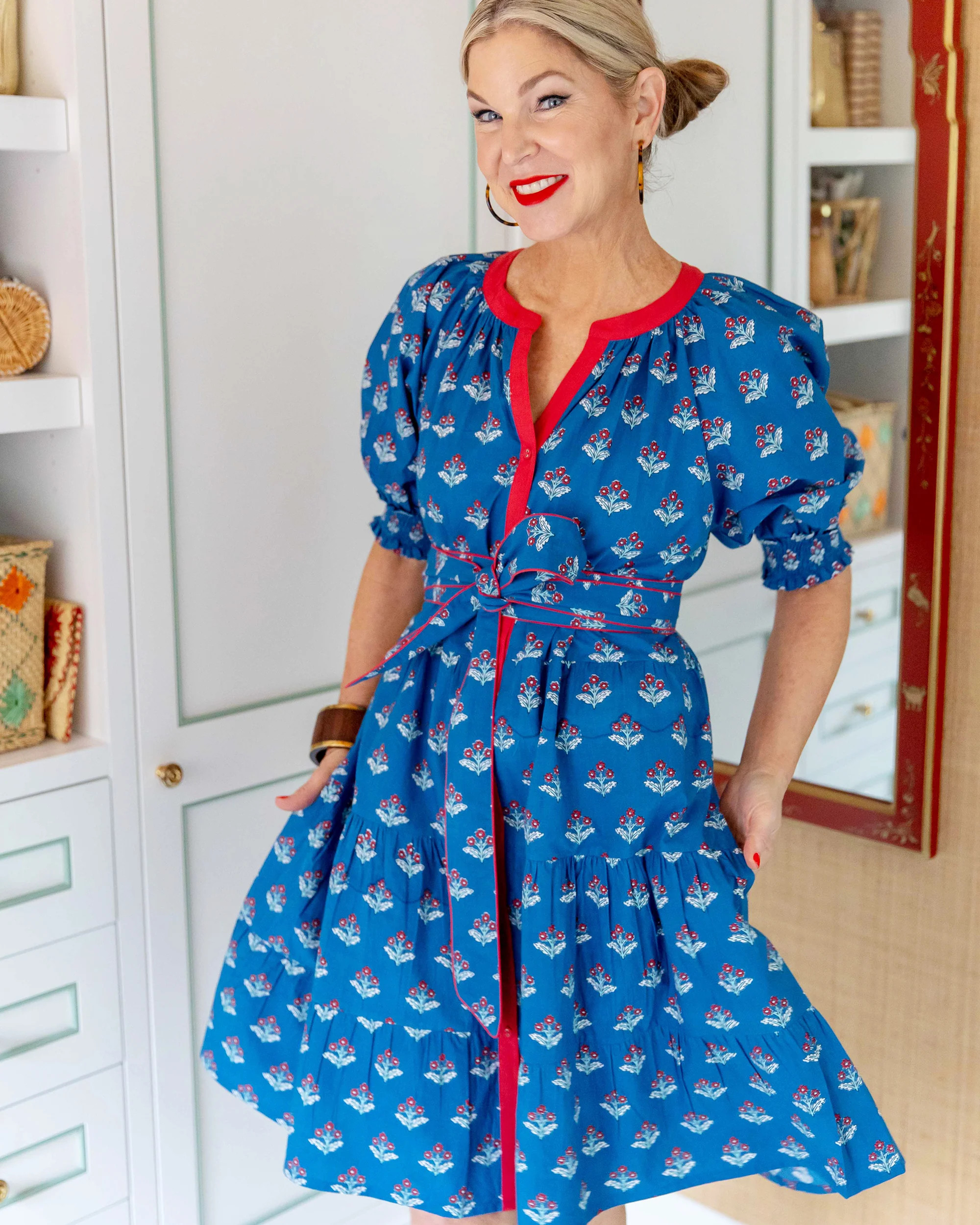 PF x Pencil &amp; Paper Co. Triple Crown - Vineyard Walks Dress - Blue Opal | Printfresh