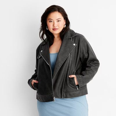 Women's Moto Jacket - Universal Thread™ Black | Target