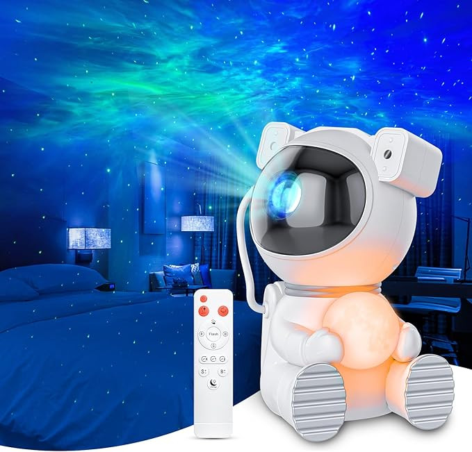 Astronaut Galaxy Projector, Star Projector with Timer and Remote, Night Light with Moon Lamp, LED... | Amazon (US)