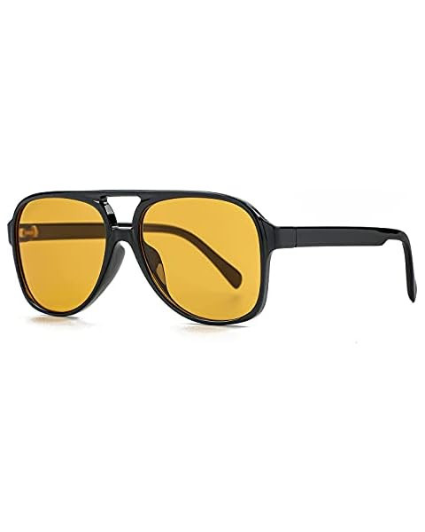 Freckles Mark Vintage Retro 70s Sunglasses for Women Men Classic Large Square Aviator Trendy Glas... | Amazon (US)