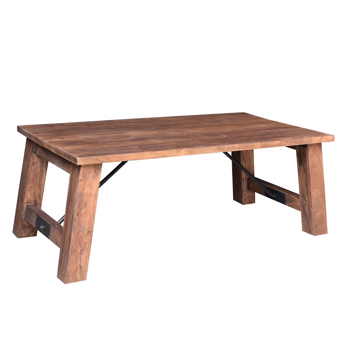 Angled Acacia Wood Coffee Table Natural - Timbergirl: Modern Industrial Style, 46"x32" | Target