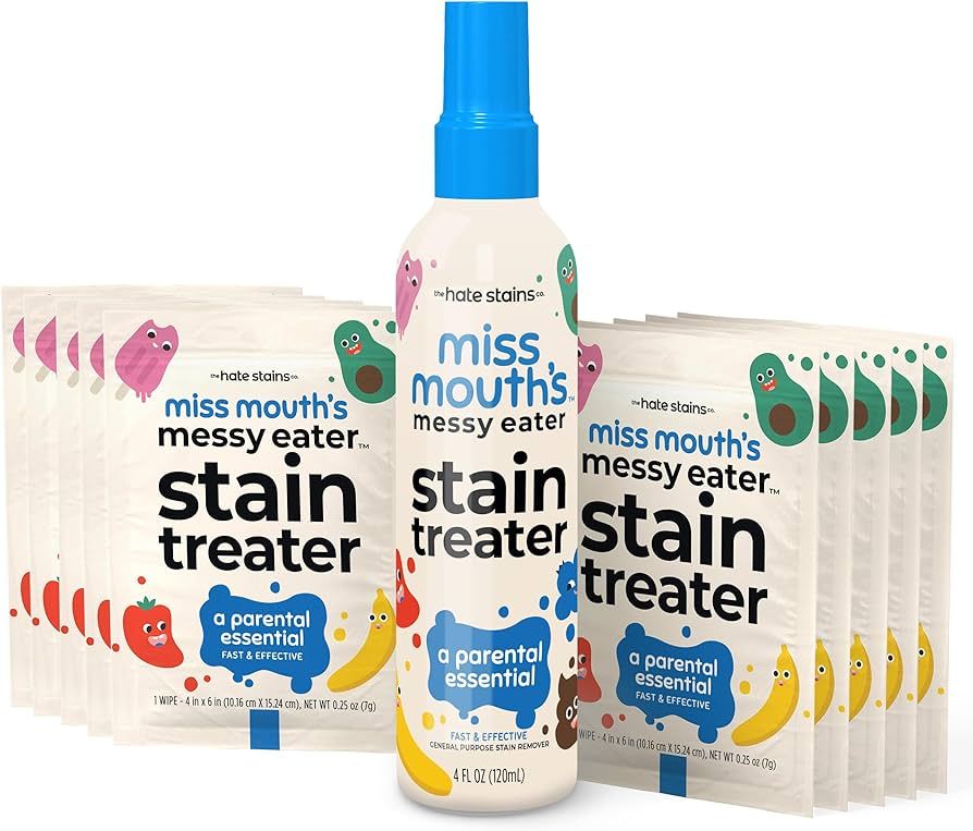 Miss Mouth's Messy Eater Stain Treater Spray - 4oz & 10 Wipes Stain Remover - Newborn & Baby Esse... | Amazon (US)