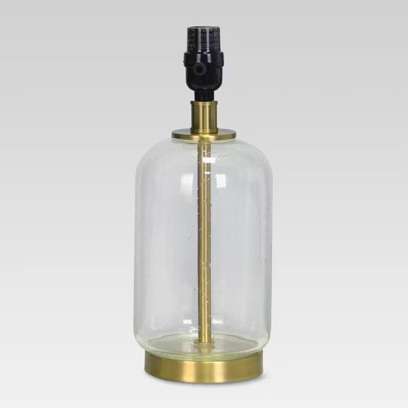 Bubble Glass with Brass Detail Small Lamp Base Clear - Threshold™ | Target