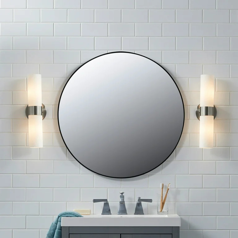 Better Homes & Gardens 2-Light Vanity Light Fixture, Satin Nickel Finish - Walmart.com | Walmart (US)