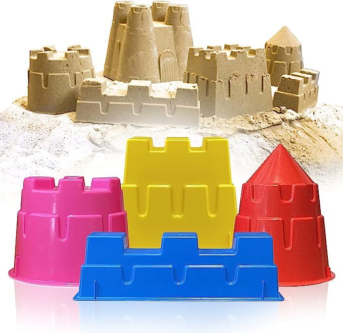Back Bay Play 4 Piece Sand Castle Kit - Sand Toys - Beach Toys for Kids 3-10 Sand Castle Toys for... | Amazon (US)