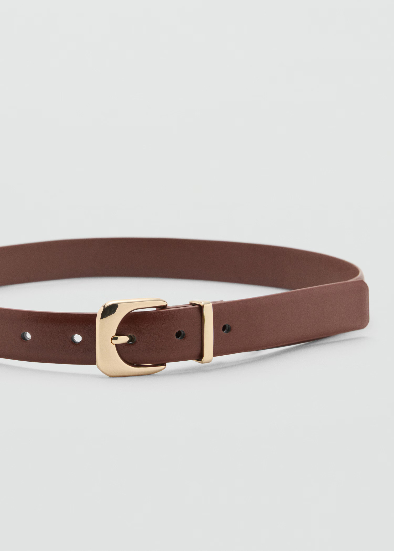 Faux-leather belt with buckle | Mango (US/MX/AU)