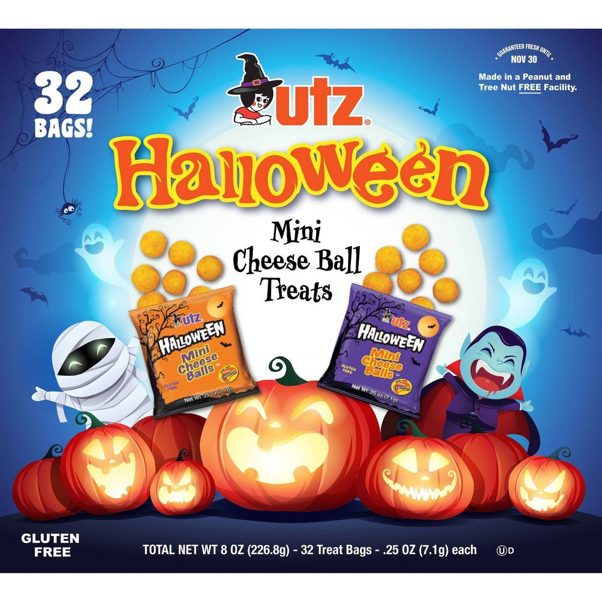 Utz Halloween Mini Cheese Ball Treats - 8oz/32ct | Target