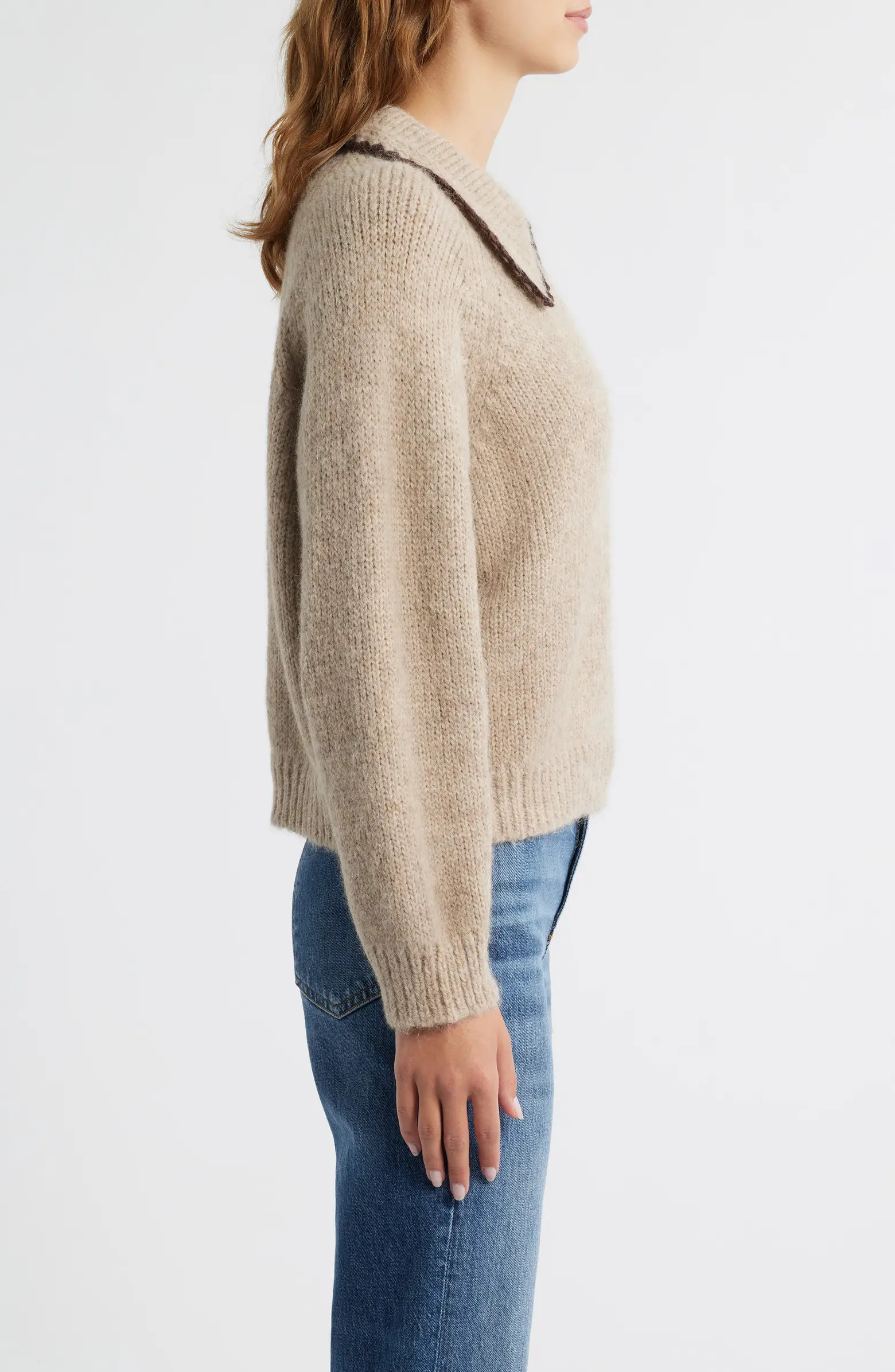 THE GREAT. Blanket Stitch Alpaca Blend Sweater | Nordstrom | Nordstrom