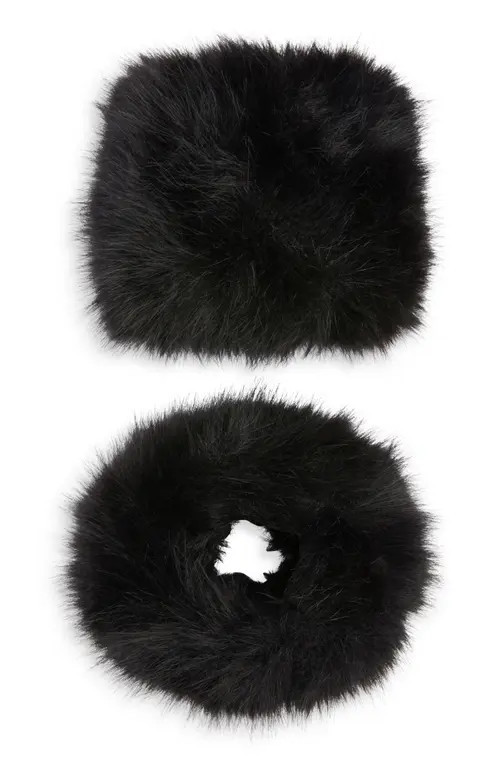 Naked Wardrobe Faux Fur Cuffs in Black at Nordstrom | Nordstrom