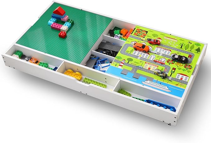 YouHi 3-in-1 Rolling Construction Play Table with Storage, Kids Activity Train Table with Board, ... | Amazon (CA)