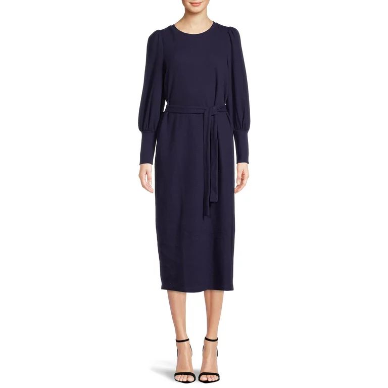 The Get Women's Knit Midi Dress with Long Sleeves | Walmart (US)