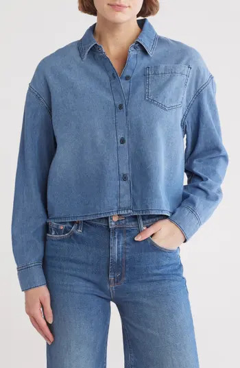 Joe's Crop Denim Shirt in Medium Indigo at Nordstrom Rack | Nordstrom Rack