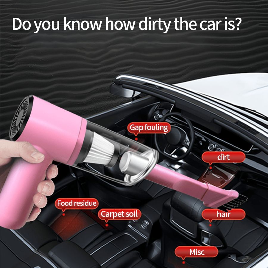 Wireless Car Vacuum Super Suction High-Power Car Home Dual.Purpose Rechargeable Pet Hair Suction ... | SHEIN
