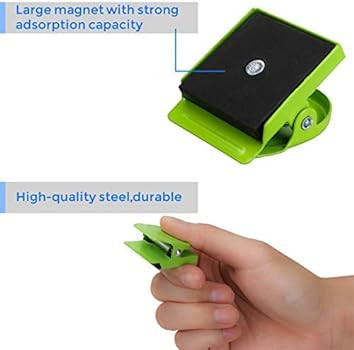 Magnetic Clips, 24 Pieces Magnetic Metal Clips, Fridge Magnet Refrigerator Whiteboard Wall Fridge... | Amazon (US)