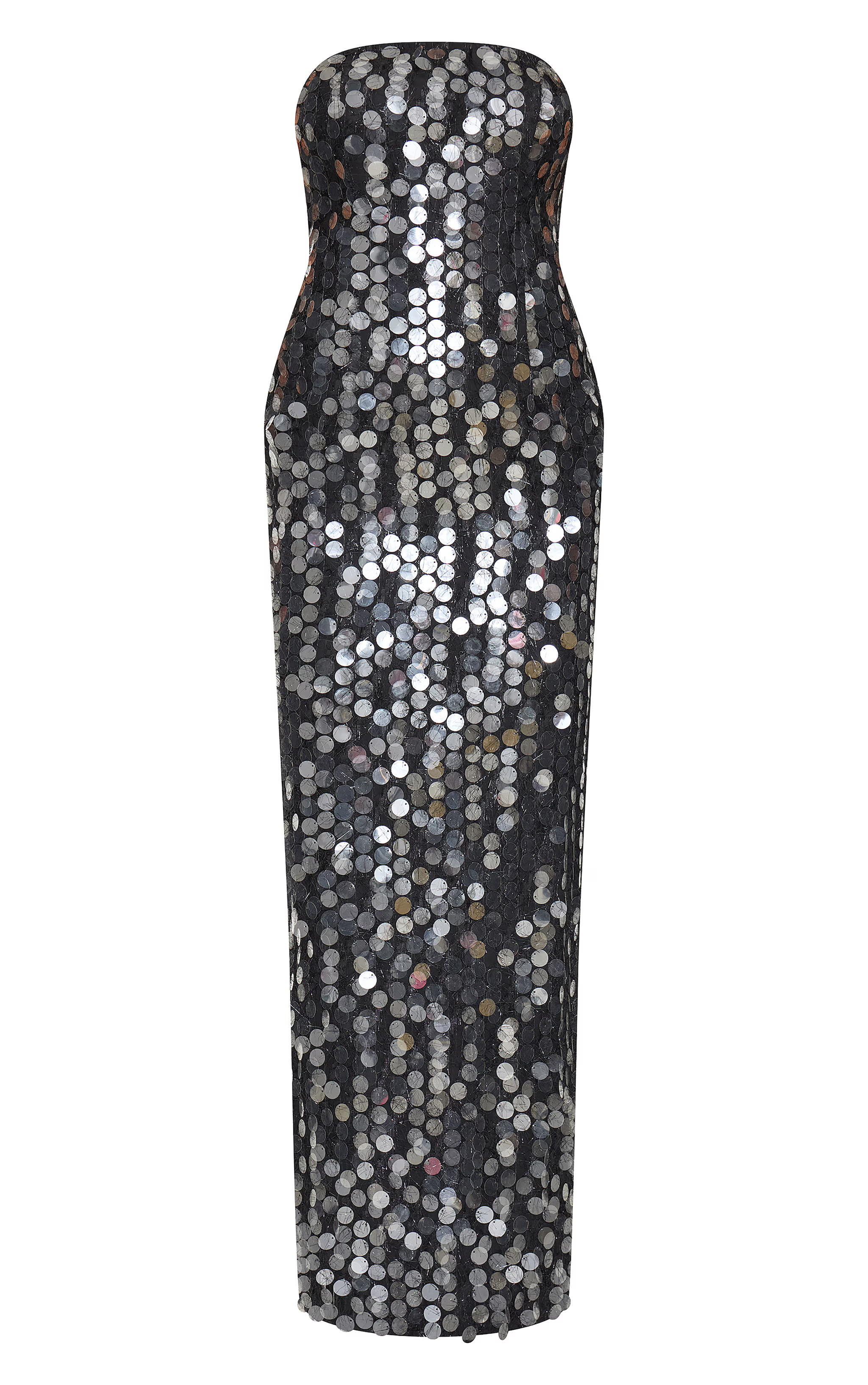 Black Textured Disk Sequin Maxi Dress | PrettyLittleThing UK