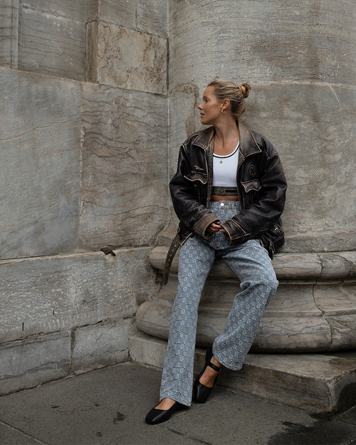 Alise Silverware Metallic Leather Mary Jane Flat | Wittner