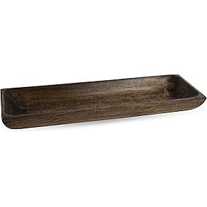 Wooden Dough Bowl, Hand Crafted from Sustainable Mango Wood, Rustic, Farmhouse, or Country French Dé | Amazon (US)