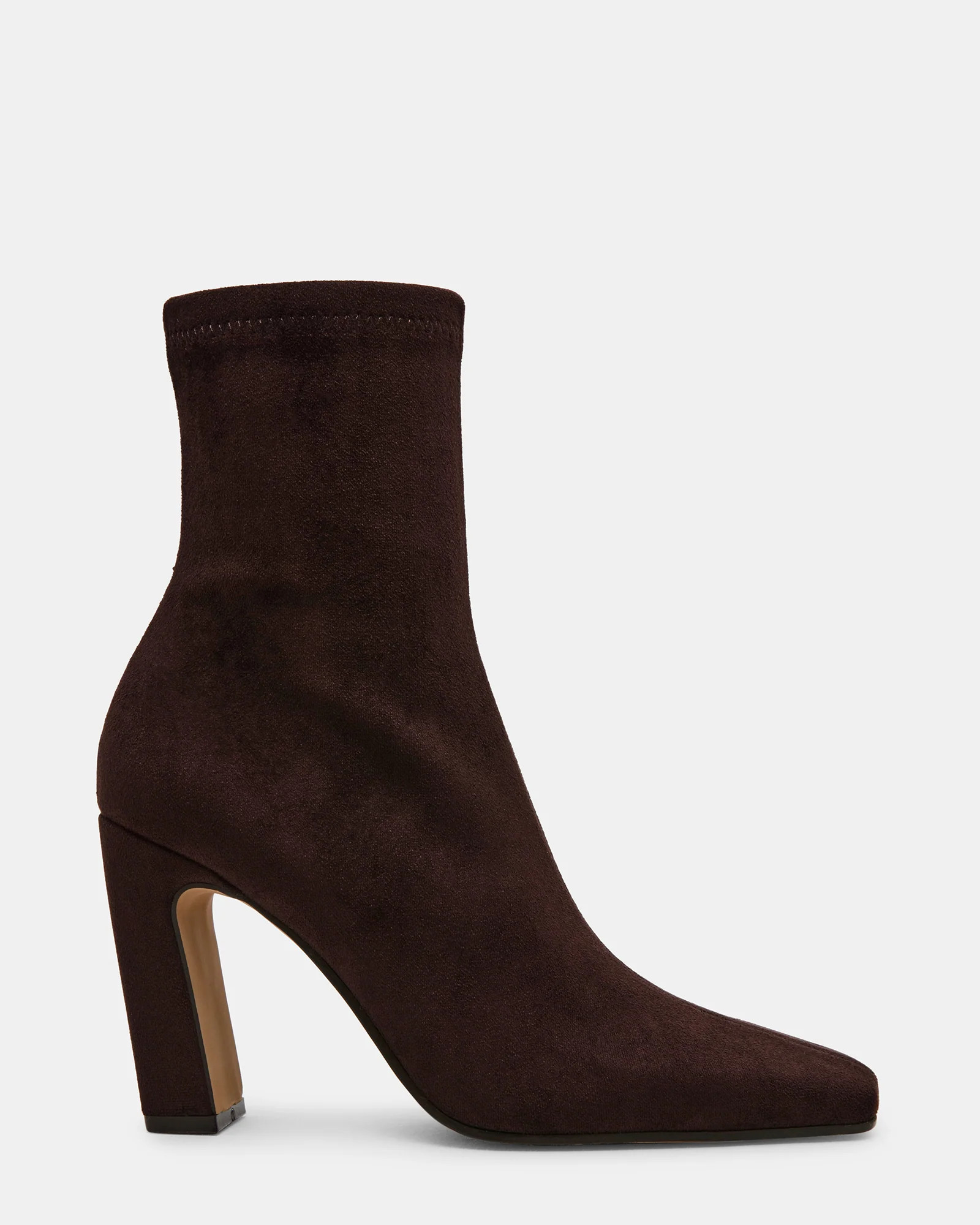 VINKA Dark Brown Square-Toe Ankle Boot | Women's Booties | Steve Madden (US)