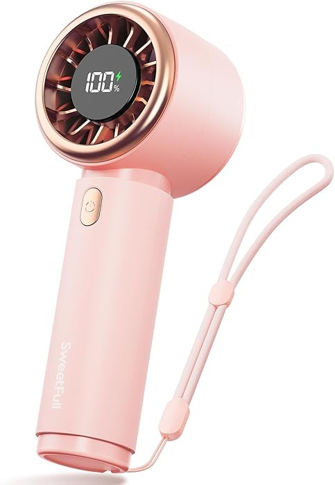 SWEETFULL Mini Fan Portable - Cute Handheld Turbo Fan with Rechargeable Battery, 5 Speeds, Small ... | Amazon (US)