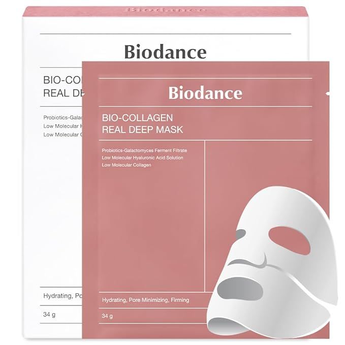 BIODANCE Bio-Collagen Real Deep Mask, Hydrating Overnight Hydrogel Mask, Pore Minimizing, Elastic... | Amazon (US)