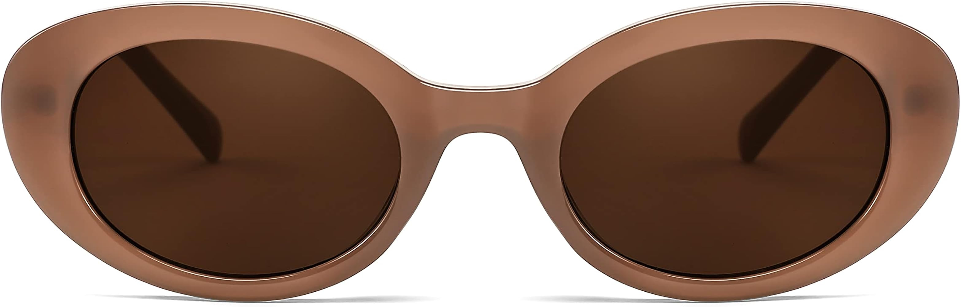 FEISEDY Sunglasses Womens, Retro Oval Cateye Sun Glasses Men, Small 90s Style B4128 | Amazon (US)