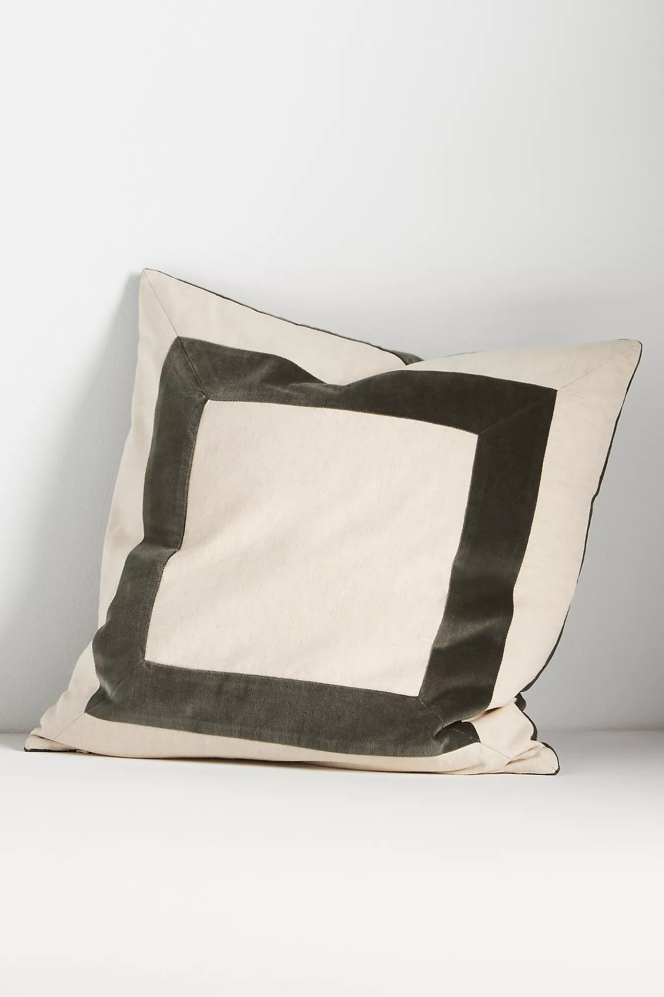 Cotton Velvet Frame Pillow | Anthropologie (US)