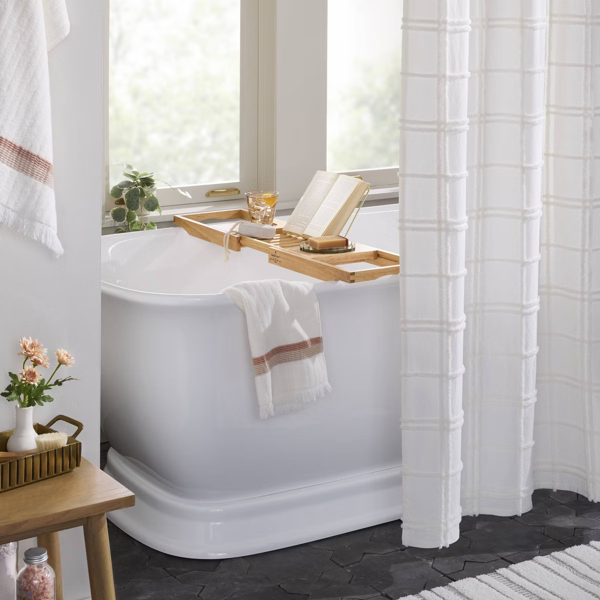 Expandable Wooden Bathtub Tray Natural - Hearth & Hand™ with Magnolia | Target