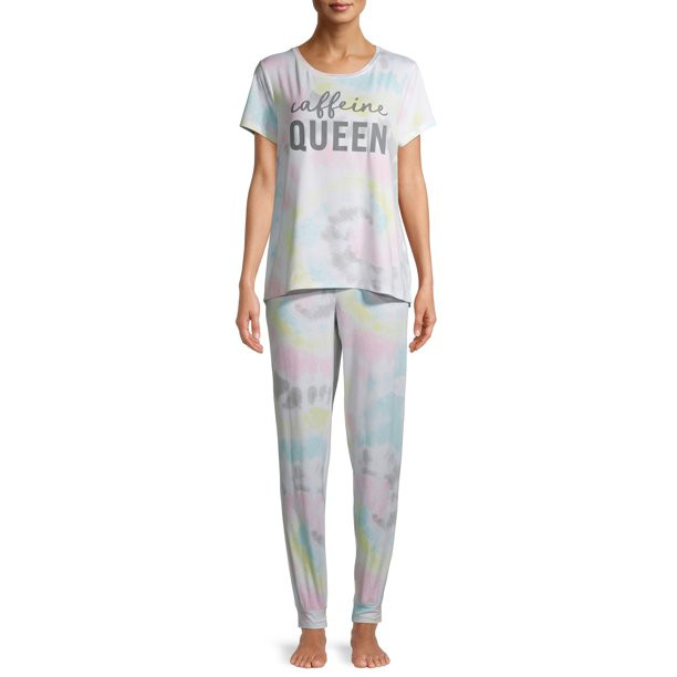 Secret Treasures Women's and Women's Plus T-Shirt and Joggers, 2-Piece Pajama Set | Walmart (US)