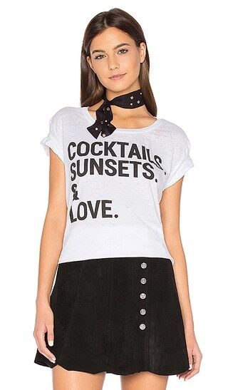 Chaser Cocktails Sunsets & Love Tee in White | Revolve Clothing