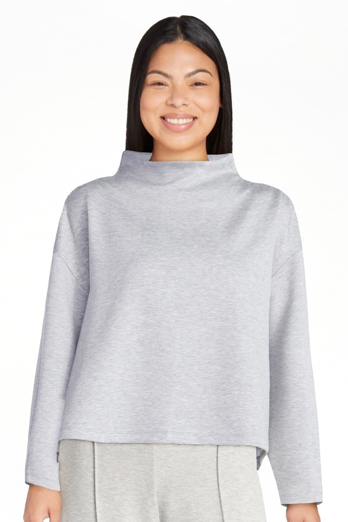 Scoop Women's New Scubaknit Zip Neck Top, Sizes XS-XXL | Walmart (US)