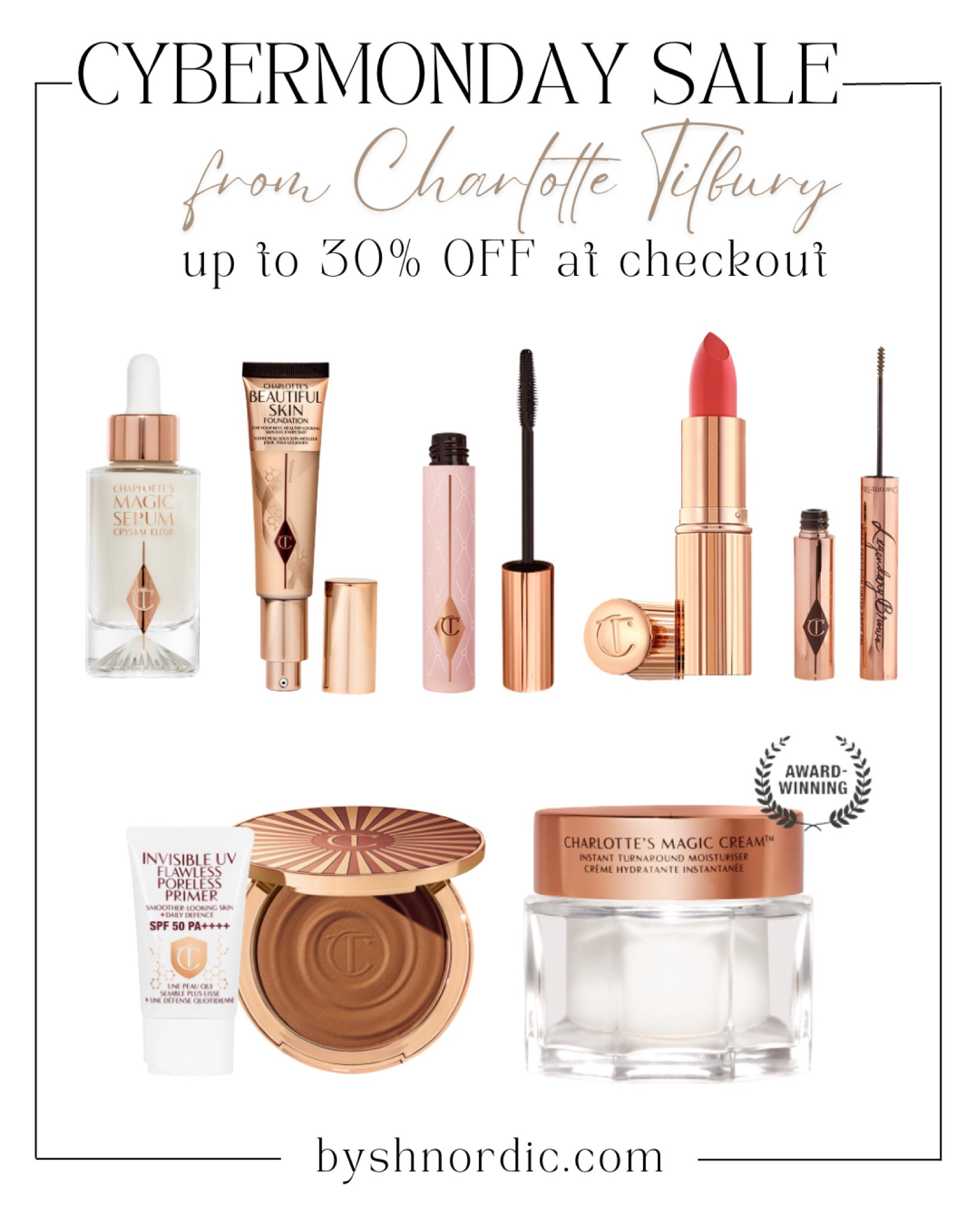 30% off makeup essentials from Charlotte Tilbury!

#makeupfinds #beautyessentials #makeupsets #cybermondaysale #giftsforher

#LTKsalealert #LTKCyberweek #LTKbeauty
