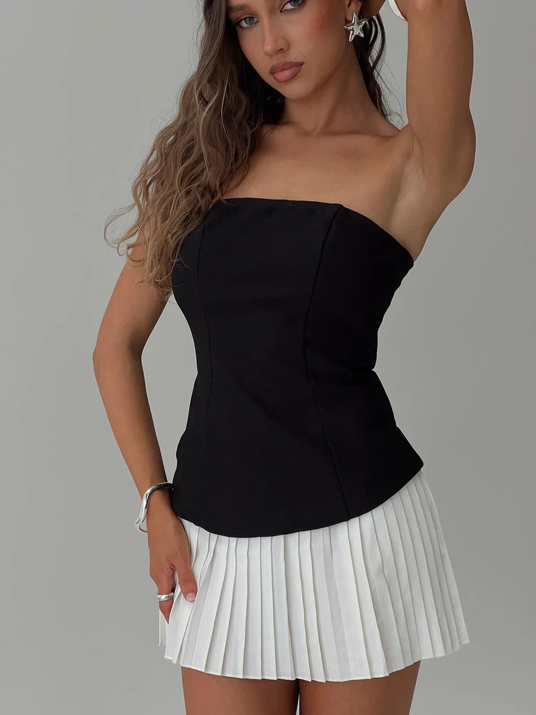 Obsessed Strapless Mini Dress Black | Princess Polly US