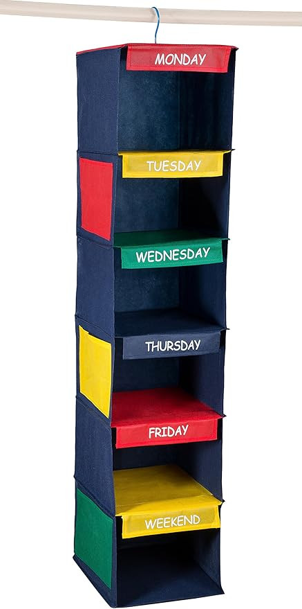 Daily Activity Kids Closet Organizer –11” X 11” X 48”- Prepare and Organize a Week’s Wo... | Amazon (US)