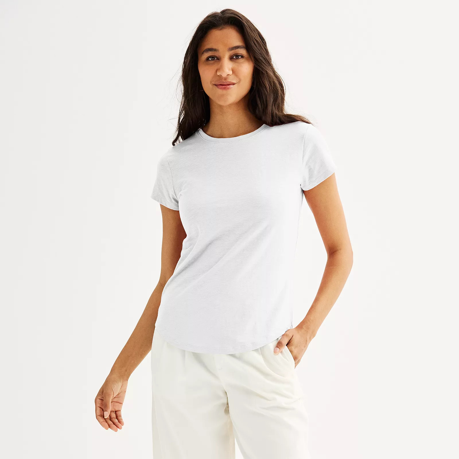 Women's Sonoma Goods For Life® Everyday Short-Sleeve Crew Tee, Size: Large, Vital White | Kohl's